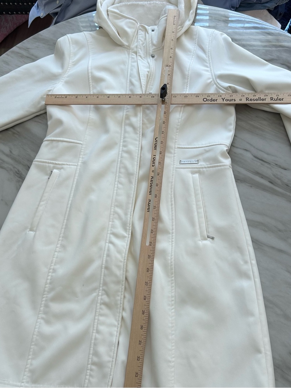 🤍MAKE OFFER🤍 Merrell Hooded ivory white lined winter coat women’s size Medium - Picture 6 of 9